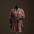 Natural dyed hand block kalamkari print cotton kaftan
