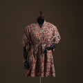 Natural dyed hand block kalamkari print cotton kaftan
