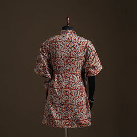 Natural dyed hand block kalamkari print cotton kaftan