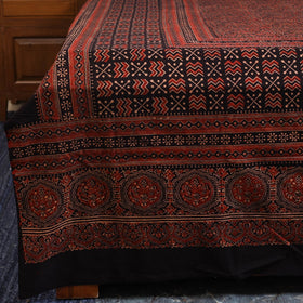Red - natural dyed cotton double bed sheet set 05