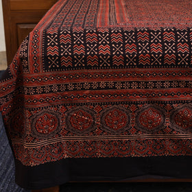 Red - natural dyed cotton double bed sheet set 09
