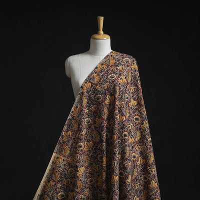 Natural dyed hand block print cotton kalamkari fabric 06