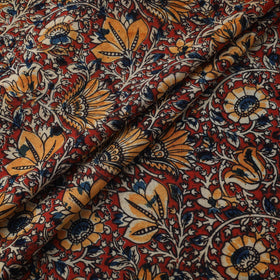 Natural dyed hand block print cotton kalamkari fabric 06