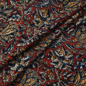 Natural dyed hand block print cotton kalamkari fabric 07