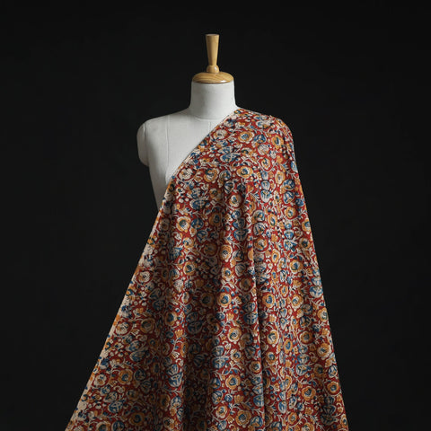 Natural dyed hand block print cotton kalamkari fabric 22