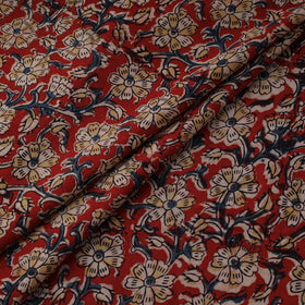 Natural dyed hand block print cotton kalamkari fabric 27
