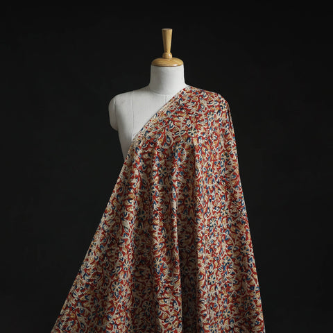 Natural dyed hand block print cotton kalamkari fabric 31