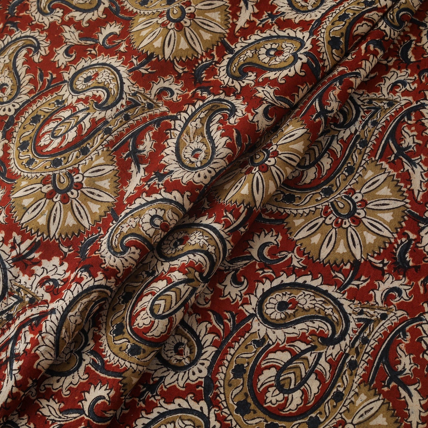 Natural dyed hand block print cotton pedana kalamkari