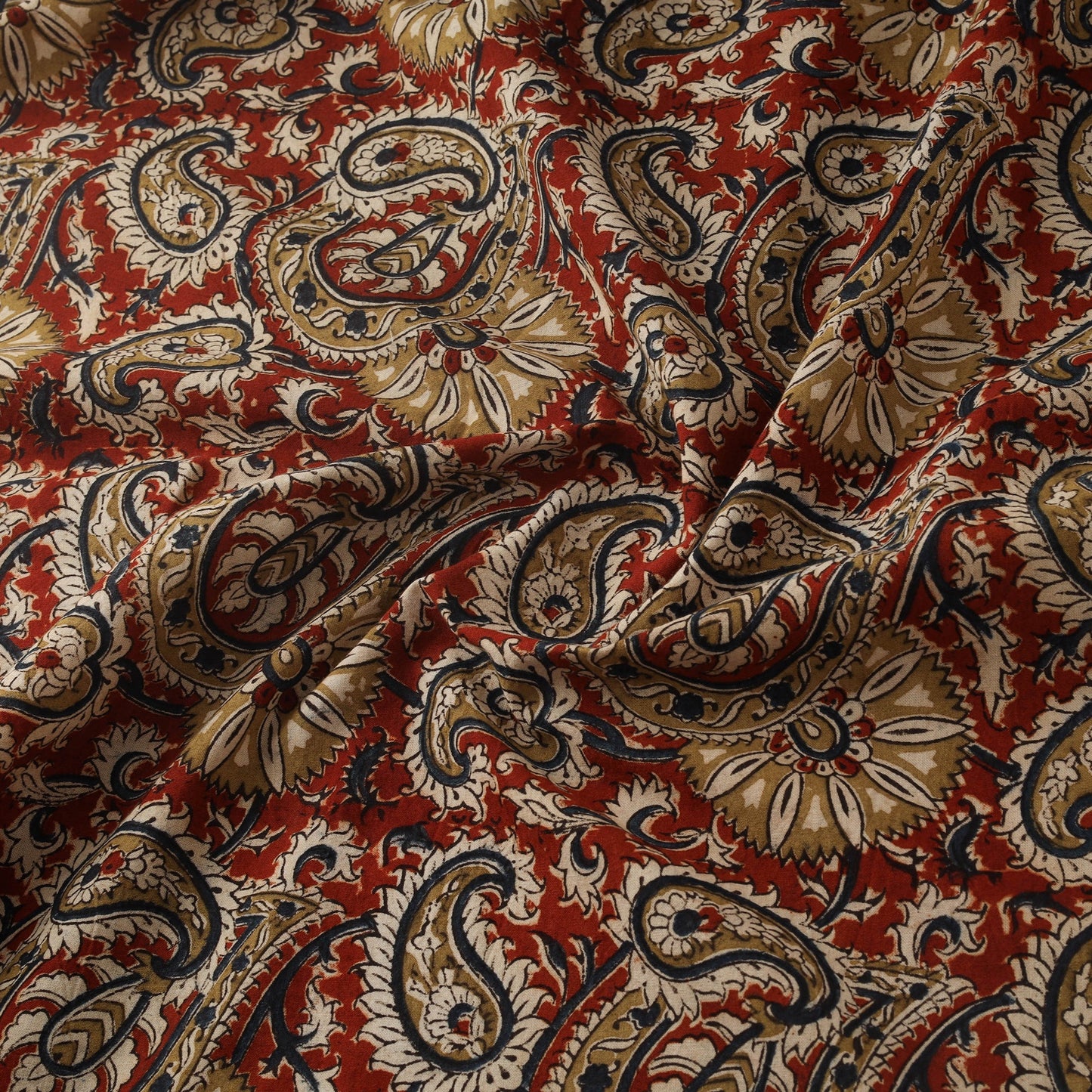 Natural dyed hand block print cotton pedana kalamkari