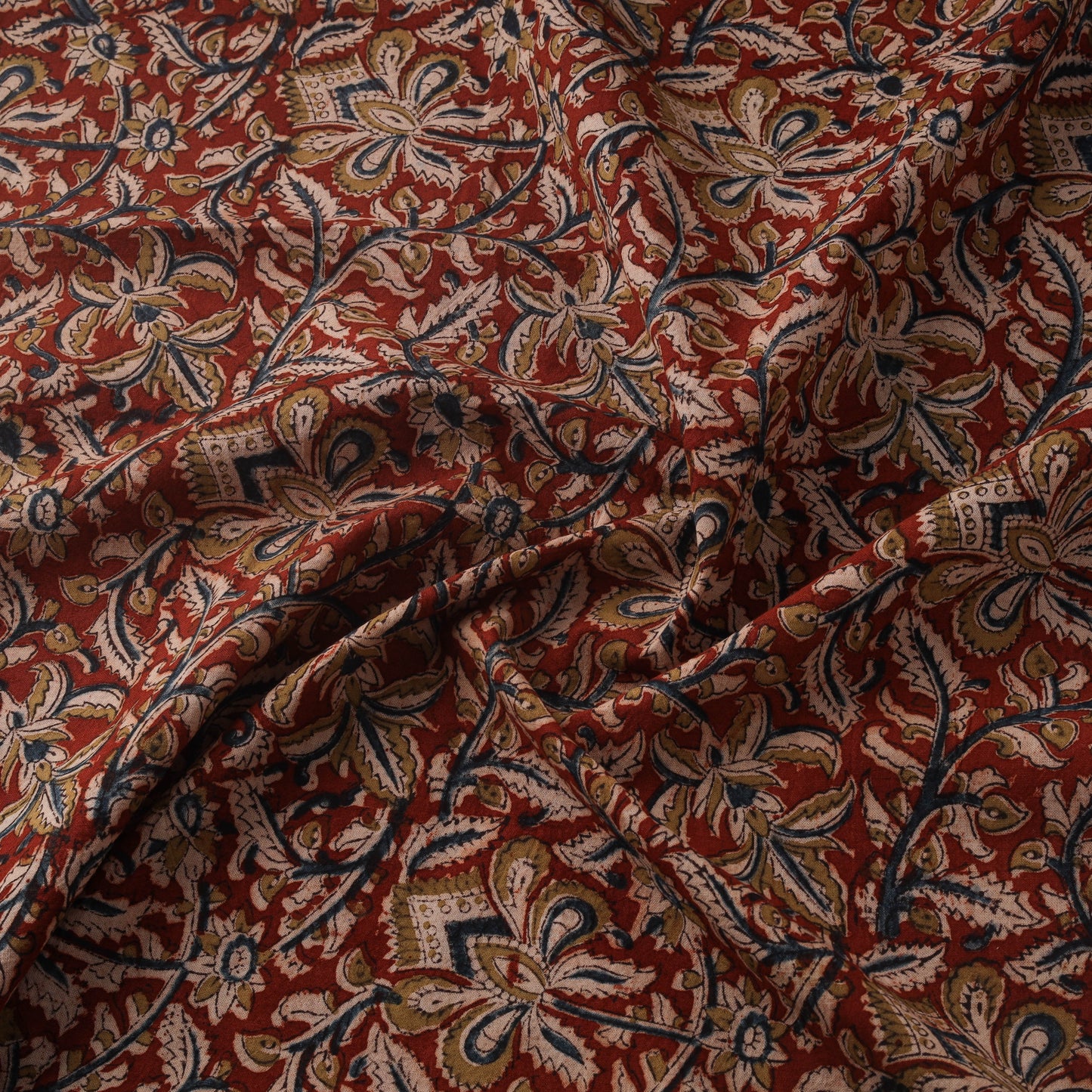 Natural dyed hand block print cotton pedana kalamkari
