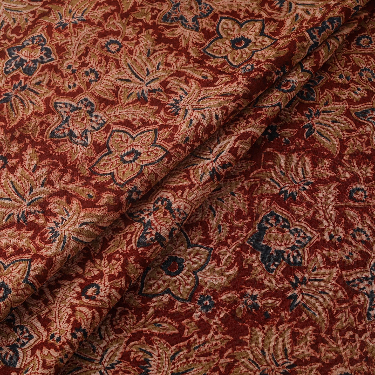 Natural dyed hand block print cotton pedana kalamkari