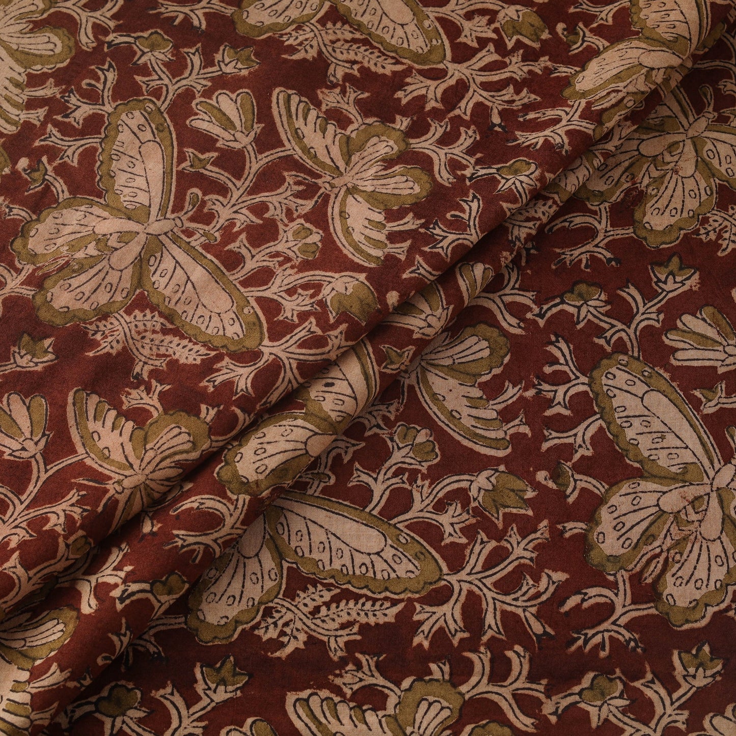 Natural dyed hand block print cotton pedana kalamkari