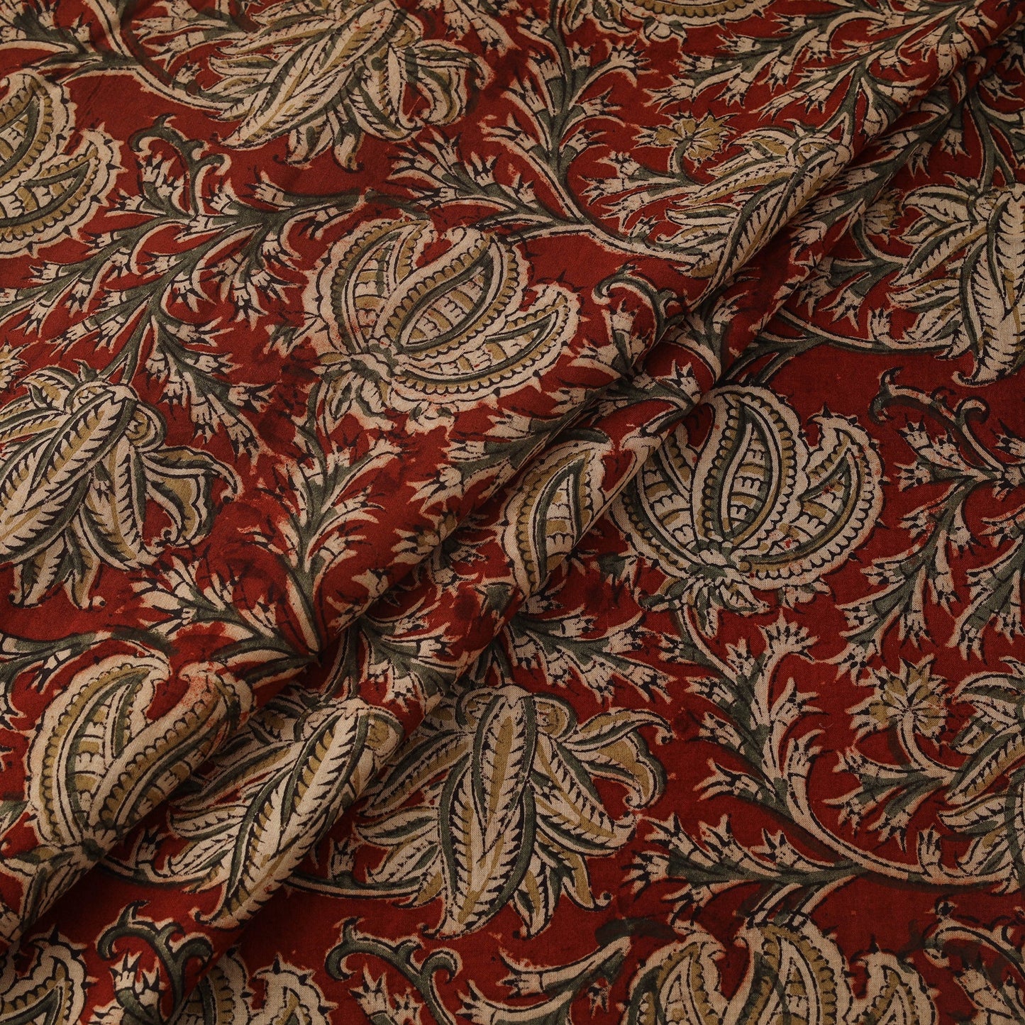 Natural dyed hand block print cotton pedana kalamkari