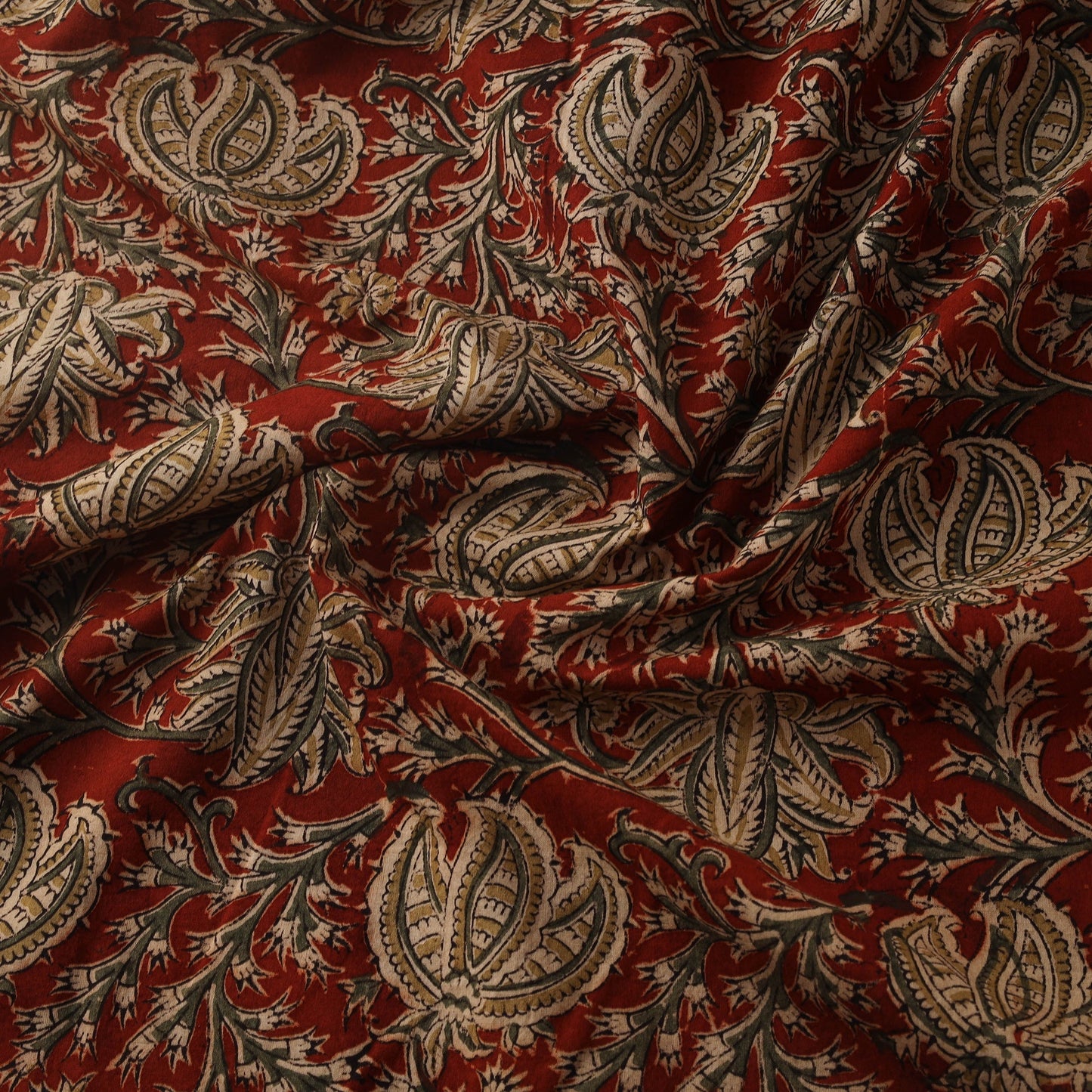 Natural dyed hand block print cotton pedana kalamkari