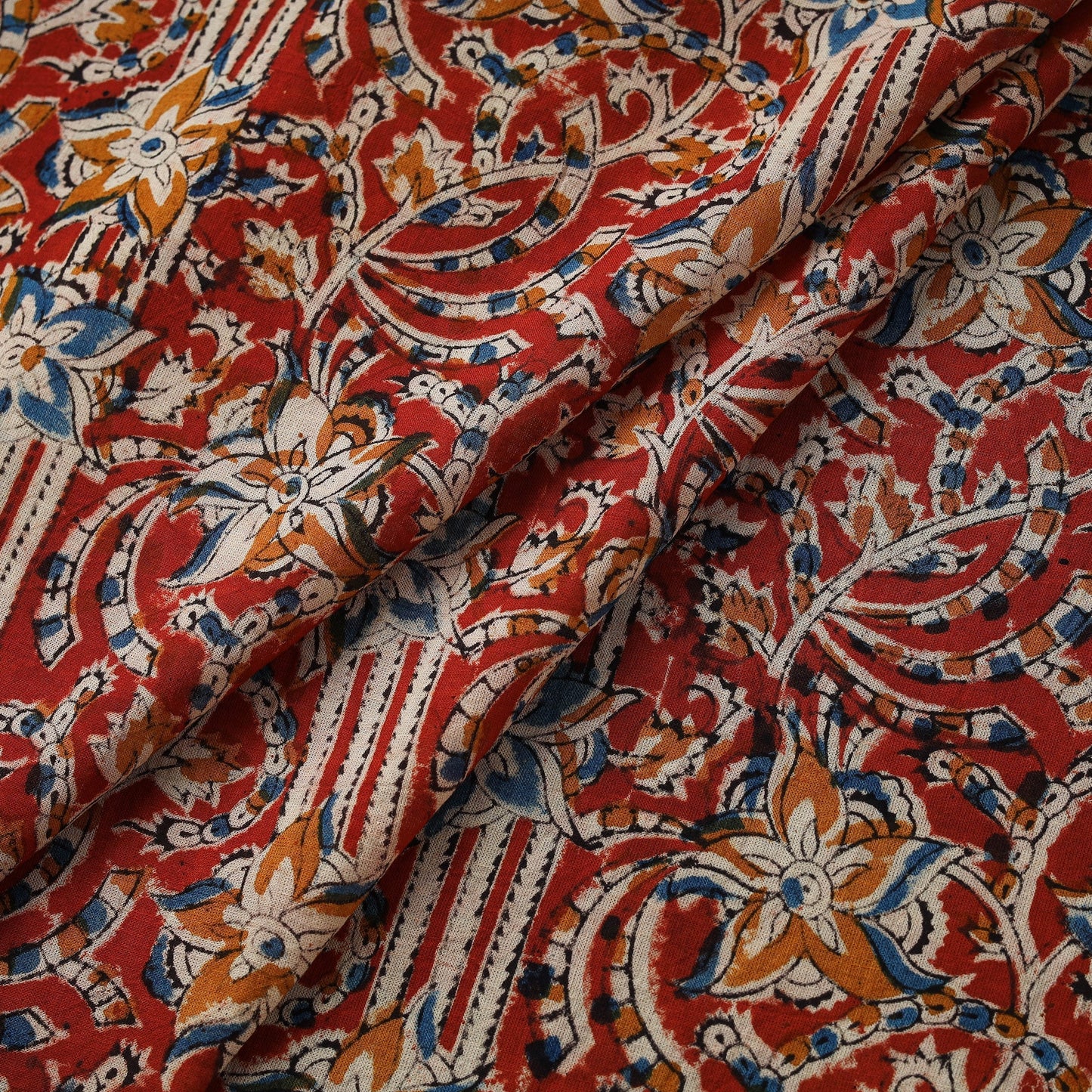 Natural dyed hand block print pure mul cotton pedana