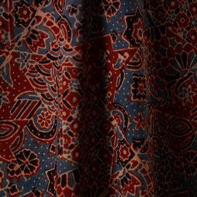 Red - natural dyed hand cotton fabric 13 - handcrafted