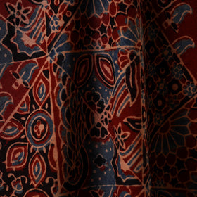 Red - natural dyed hand cotton fabric 19 - handcrafted