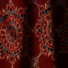 Red - natural dyed hand cotton fabric 22 - handcrafted