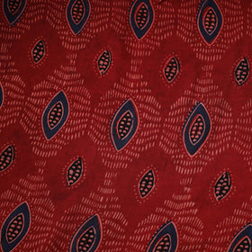 Red - natural dyed hand modal silk fabric 23 - handcrafted