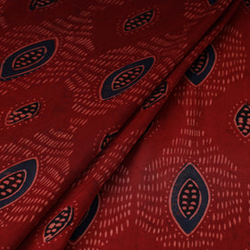 Red - natural dyed hand modal silk fabric 23 - handcrafted