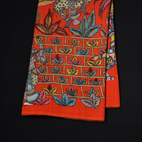Natural dyed handloom chanderi silk handpainted