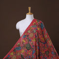 Natural dyed handloom chanderi silk handpainted