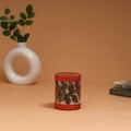 Natural dyed handpainted kalamkari pen stand 04