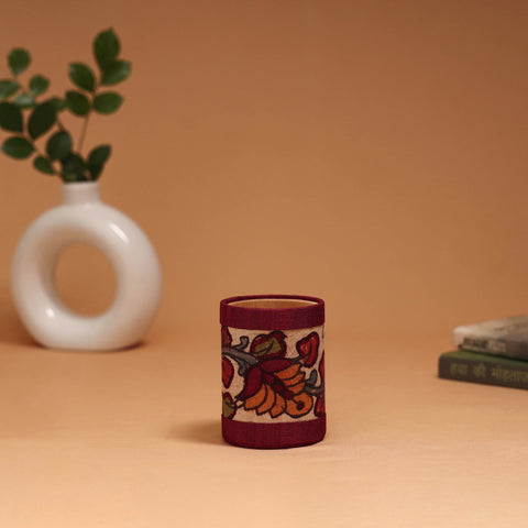 Natural dyed handpainted kalamkari pen stand 05