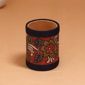 Natural dyed handpainted kalamkari pen stand 08