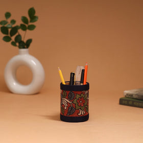 Natural dyed handpainted kalamkari pen stand 08