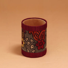Natural dyed handpainted kalamkari pen stand 10