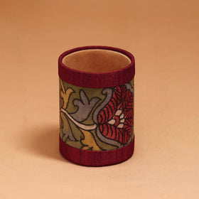 Natural dyed handpainted kalamkari pen stand 11
