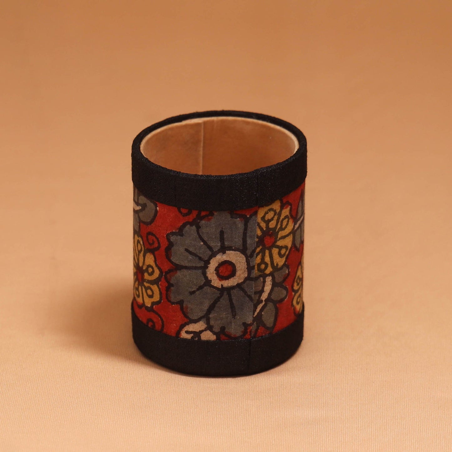 Natural dyed handpainted kalamkari pen stand 12