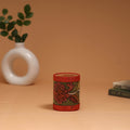 Natural dyed handpainted kalamkari pen stand 14