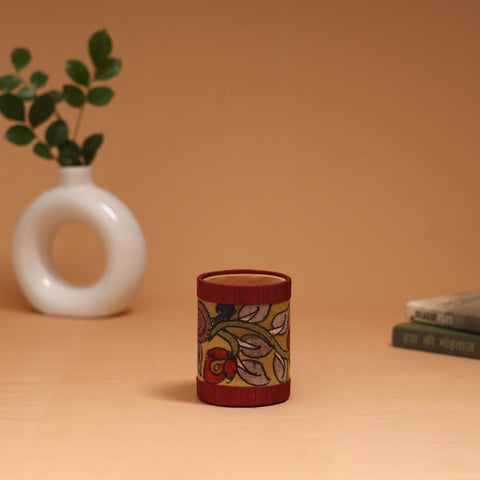 Natural dyed handpainted kalamkari pen stand 20