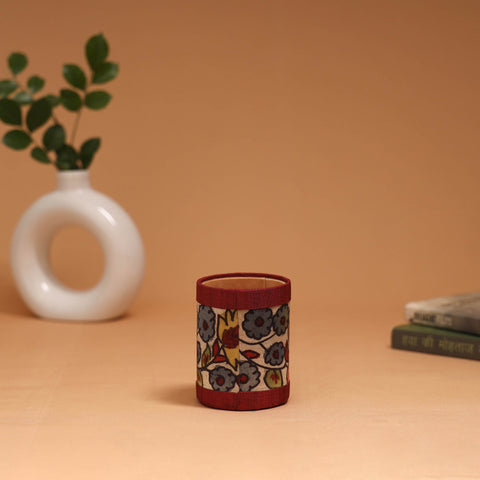 Natural dyed handpainted kalamkari pen stand 21