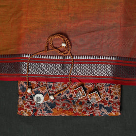 Natural dyed kalamkari hand block print cotton 2pc
