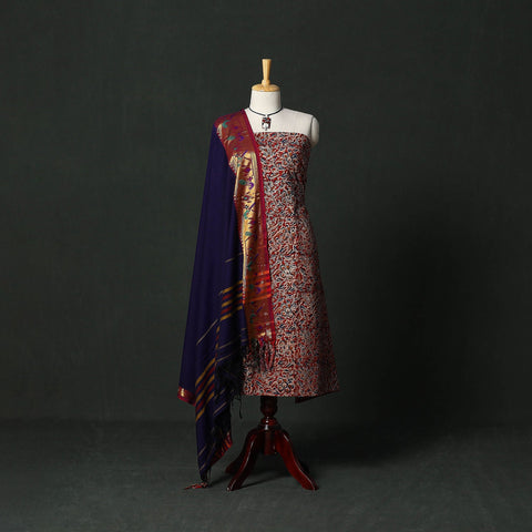 Natural dyed kalamkari hand block print cotton 2pc