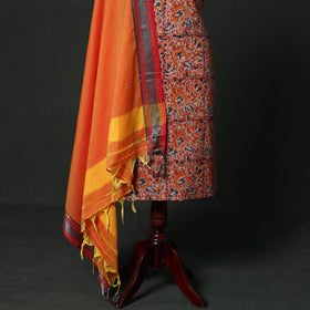 Natural dyed kalamkari hand block print cotton 2pc