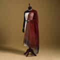 Red - natural dyed kota doria cotton dupatta 04
