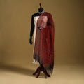 Red - natural dyed kota doria cotton dupatta 15