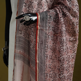 Natural dyed kota doria cotton hand block bagh print