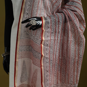 Natural dyed kota doria cotton hand block bagh print