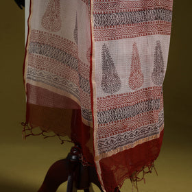 Natural dyed kota doria cotton hand block bagh print