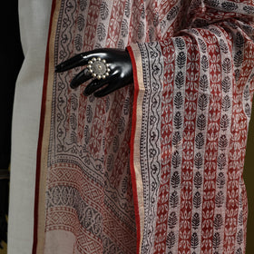 Natural dyed kota doria cotton hand block bagh print