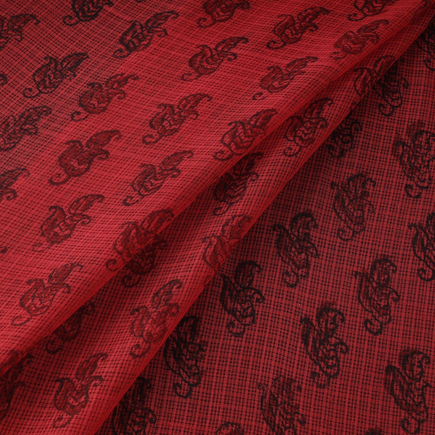 Natural dyed kota doria cotton hand bagh fabric 16