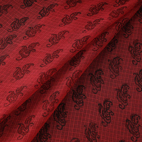 Natural dyed kota doria cotton hand bagh fabric 16