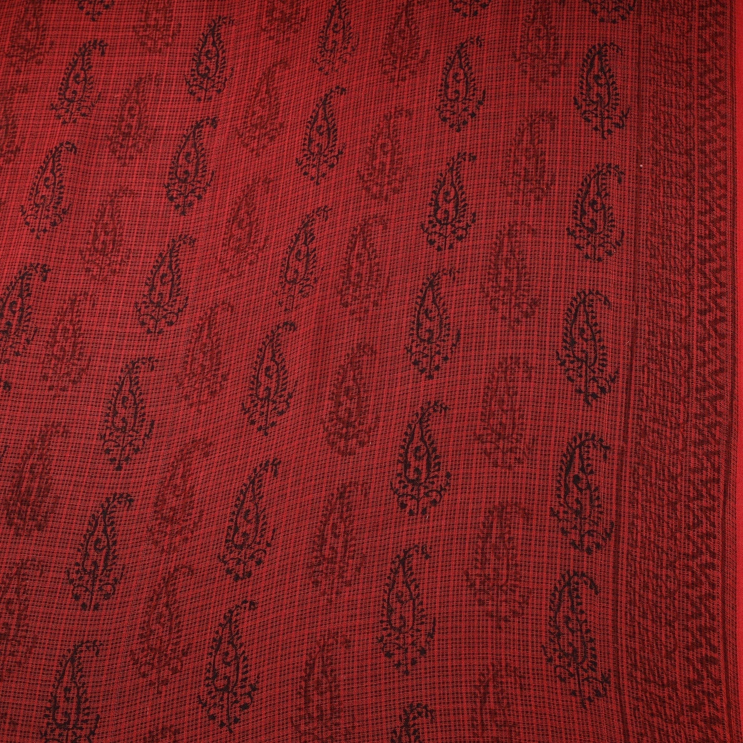 Natural dyed kota doria cotton hand bagh fabric 19