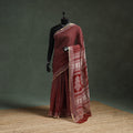 Natural dyed kota doria cotton hand block bagh print saree