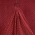 Red - natural dyed kutch tie-dye cotton bandhani fabric 07
